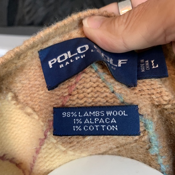 Polo Golf lambs wool‎ alpaca and cotton men’s sweater. Never worn. 379 retail - Picture 3 of 6